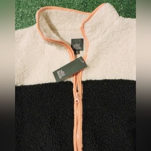 Full zip Sherpa jacket - Wild fable green color block